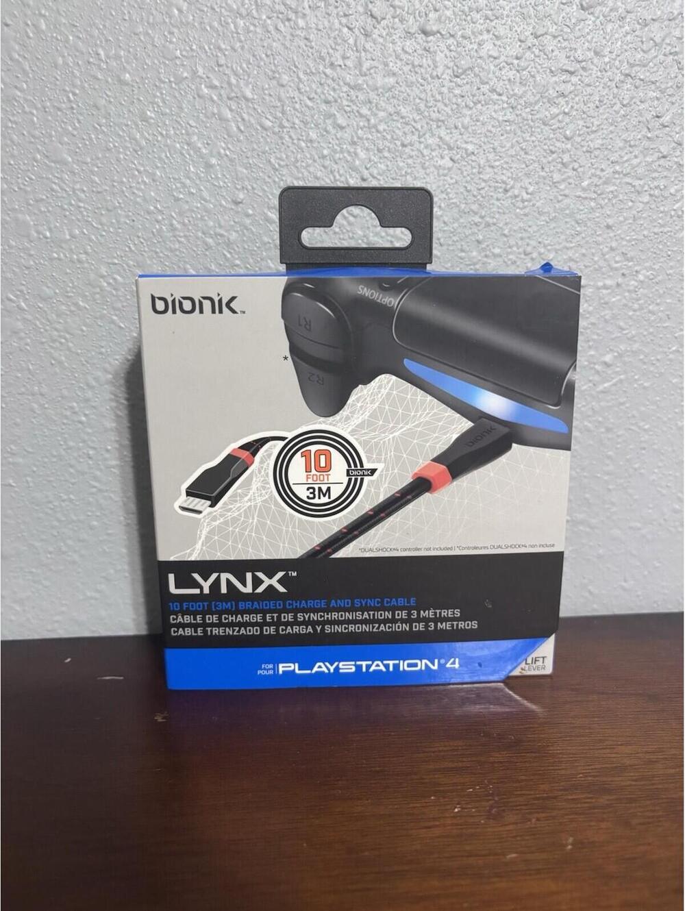 Lynx PlayStation 4 10 Foot Braided Charge & Sync Cable New In Box